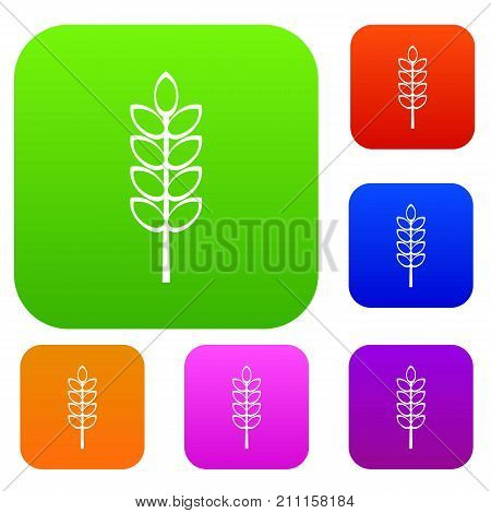 Inlet spike set icon color in flat style isolated on white. Collection sings vector illustration