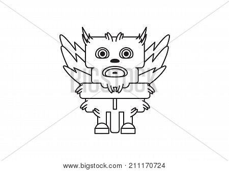 Vector, Illustration or Design Character of Monster Bird