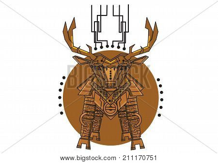Vector, Illustration or Design Character of Killer Deer