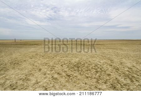 coastal scenery around Buesum in Dithmarschen at Schleswig-Holstein Germany