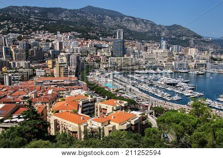 View Of La Condamine Ward And Port Hercules In Monaco