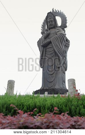 WUHAN China - OCT 14 2017: Guiyuan Temple s a Buddhist temple located on Wuhan City Hubei Province of China. It was built in the 15th year of Shunzhi (1658) Qing Dynasty.