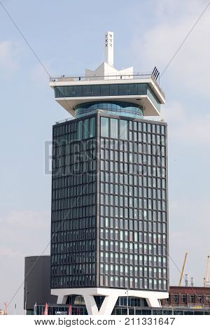 AMSTERDAM NETHERLANDS - APRIL 20 2017: EYE Film Institute Netherlands is located in Amsterdam in the Netherlands. It includes a cinematography museum