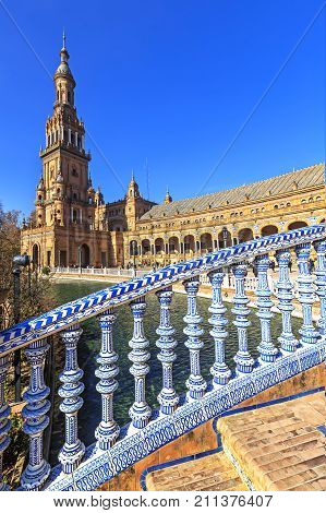 Plaza Espana In Sevilla , Spain.