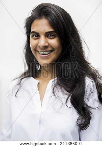 A Cheerful middle eastern girl