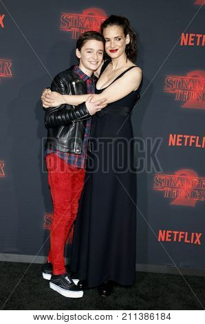 Winona Ryder and Noah Schnapp at the Netflix's season 2 premiere of 'Stranger Things' held at the Regency Village Theatre in Westwood, USA on October 26, 2017.