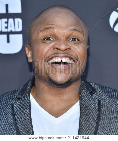 LOS ANGELES - OCT 22:  IronE Singleton arrives for the 'The Walking Dead' Season 8 Premiere on October 22, 2017 in Hollywood, CA                