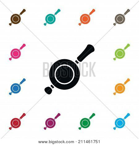 Skillet Vector Element Can Be Used For Skillet, Frying, Pan Design Concept.  Isolated Non-Stick Icon.