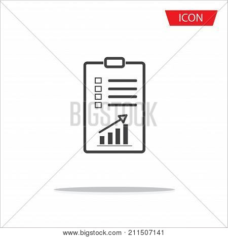 Checklist line vector icon,Clipboard vector icon on white background