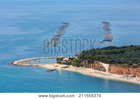 Summer Sea Coast Cala Rosa, Gargano, Puglia, Italy
