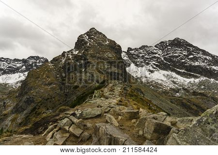 Autumn view of Koscielec. Tatra Mountains. Poland.