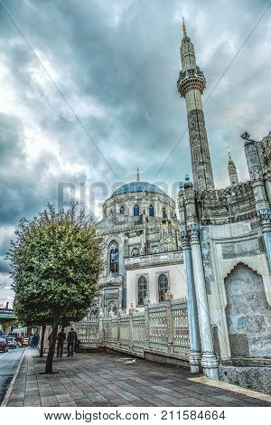 Pertevniyal Valide Sultan Mosque also known as Aksaray Valide Mosque located in Aksaray district, Istanbul, Turkey