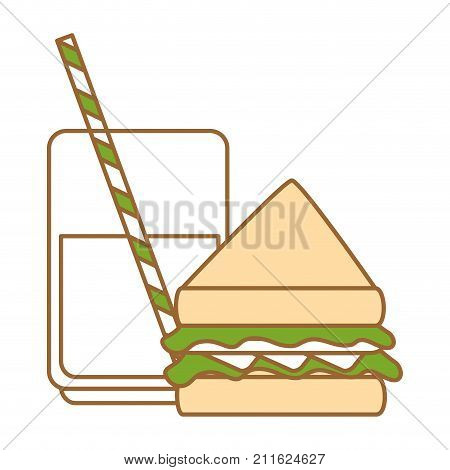 Delicious Sandwish And Soda