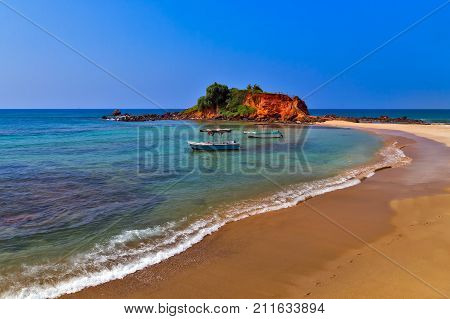 Island Parrot Rock Mirissa Beach Sri Lanka