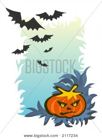 Pumpkin And Bats