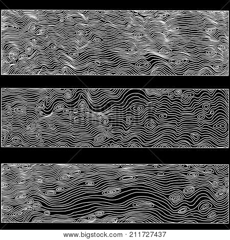 Imitation of wooden background. Vector texture with wood effect. Black and white illustration
