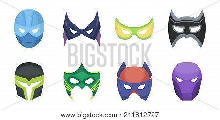 Carnival mask icons in set collection for design.Mask on the eyes and face vector symbol stock  illustration.