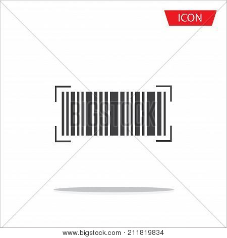 Bar code Icon vector isolated on white background.