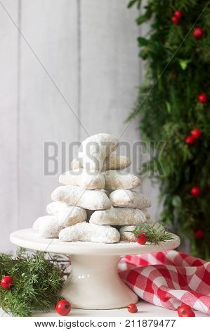 Vanilkipferl - Vanilla Crescents, Traditional Christmas Cookies In Germany, Austria, Czech Republic.