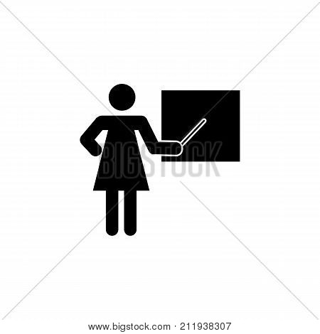 woman presentation silhouette icon on white background