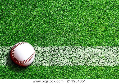 Baseball On Field With Copy Space