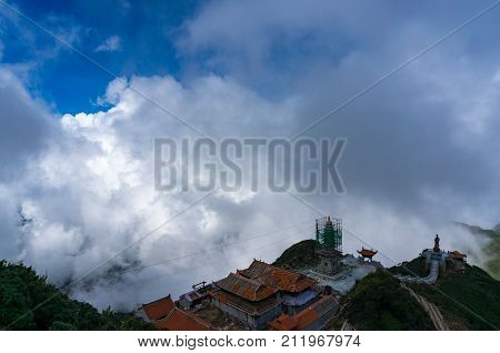 Construction Work On Fansipan Mountain