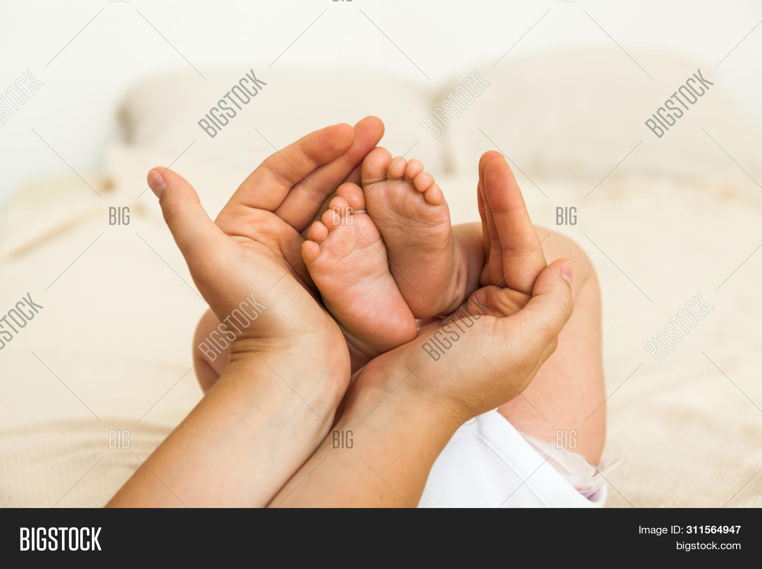 Download Baby Feet Mother Hands Image Photo Free Trial Bigstock