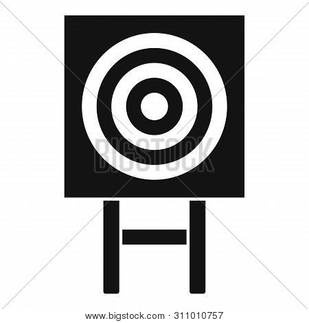 Paper Arch Target Icon. Simple Illustration Of Paper Arch Target Icon For Web Design Isolated On Whi