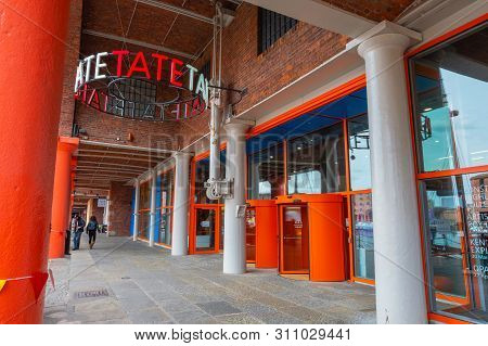 Liverpool, Uk - May 172018: Tate Liverpool Art Gallery And Museum, Houses Work From The Tate Collect