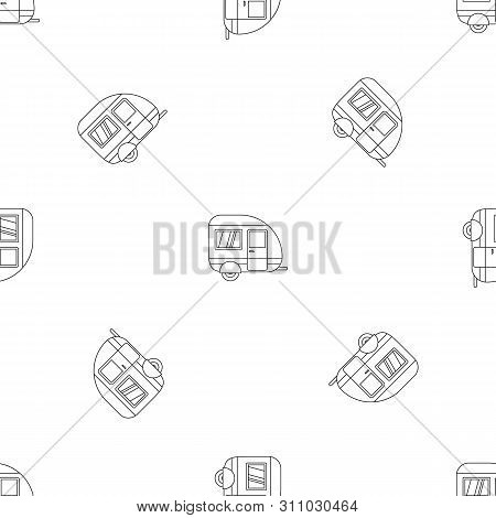 Travel Trailer Pattern Seamless Repeat Geometric For Any Web Design