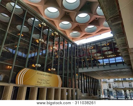 The Modern Entrance Of The Teatro Regio Di Torino