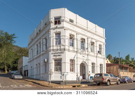 Barberton, South Africa - May 2, 2019: A Street Scene, With The Historic Lewis And Marks Building An