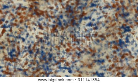 Abstract Multicolored Fractal Composition, Blue And Brown Spots