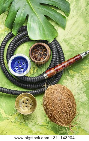 Smoking Arab Hookah