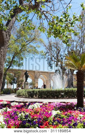 La Valleta, Malta. 2019 May 23 : Upper Barrakka Gardens In La Valleta, Malta.