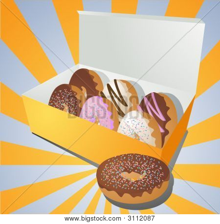 Donuts en una caja