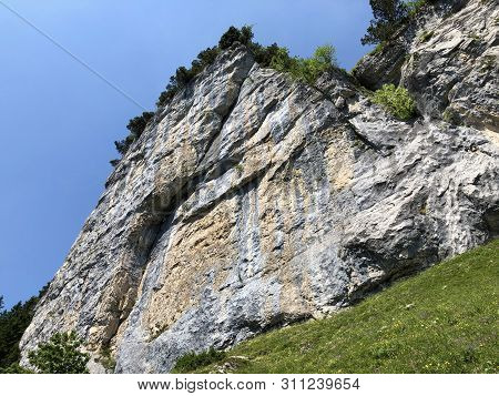 Fueessler-felsen Or Fuessler-felsen On The Ebenalp Alpine Hill And In The Appenzellerland Region - C