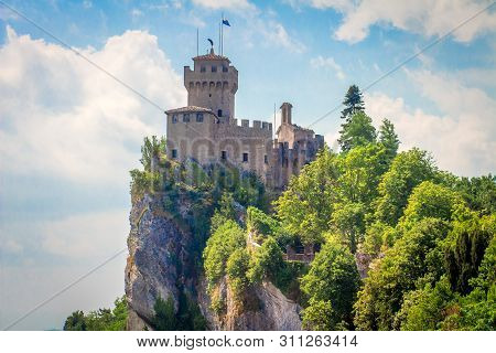 Castle In San Marino. Cesta Or Fratta Second Tower