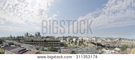 View Of The Old District Of Samarkand From Afrosiab On A Sunny Day.