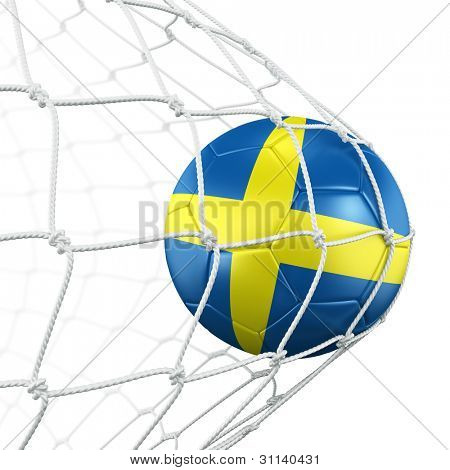 3d 渲染的一个瑞典足球球在网