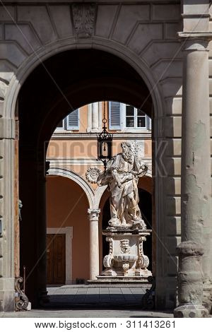 18th Century Statue By The Sculptor Andrea Vacca Depicting Moses At The Archbishop Palace Built On T