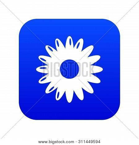 Honey Flower Icon Blue Isolated On White Background