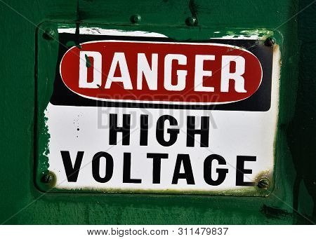 Danger High Voltage Sign Warrning Health Risk