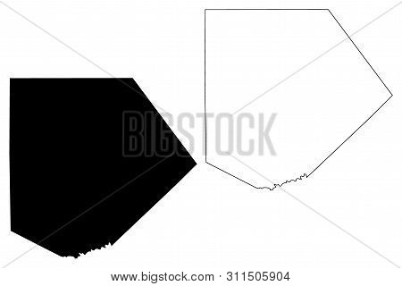 Kendall County, Texas (counties In Texas, United States Of America,usa, U.s., Us) Map Vector Illustr