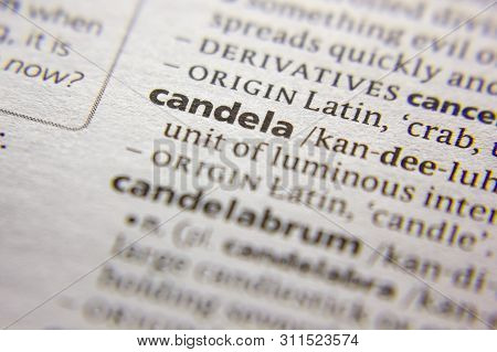 Word Or Phrase Candela In A Dictionary