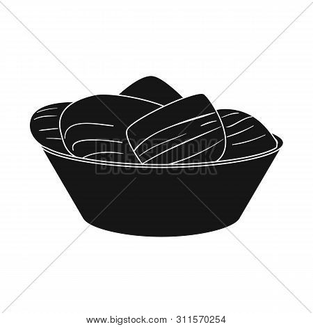Vector Design Of Ginger And Sushi Sign. Collection Of Ginger And Pickled Stock Vector Illustration.