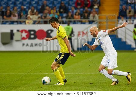 Rostov-on-don, Russia - July 13, 2019: Eldor Shomurodov Of Fc Rostov Controls The Ball During The Ru