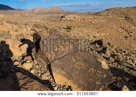 Cave Drawings Inancient Village Meymand In Kerman Province, Iran