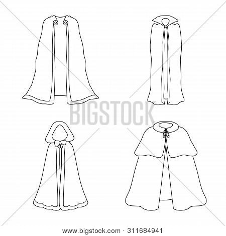 Vector Design Of Robe And Garment Logo. Collection Of Robe And Cloth Stock Symbol For Web.