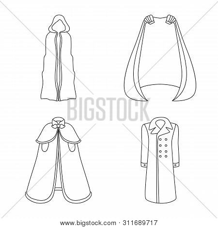 Vector Illustration Of Robe And Garment Logo. Collection Of Robe And Cloth Stock Symbol For Web.